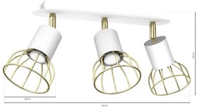 Faretto DANTE 3xGU10/25W/230V bianco/oro