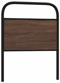 Testiera Rovere Marrone 80 Cm İn Acciaio E Truciolato /