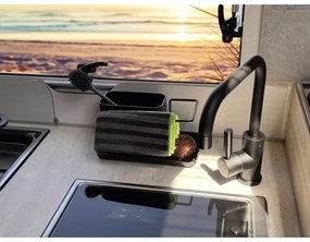 WENKO 55078100 - Organizer BLACK OUTDOOR KITCHEN 21x12 cm acciaio inox/nero