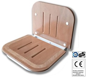 Sedile per doccia in legno bianco