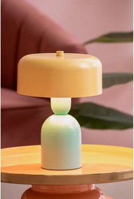 Lampada da tavolo gialla/turchese (altezza totale 24 cm) Double Funky – Leitmotiv