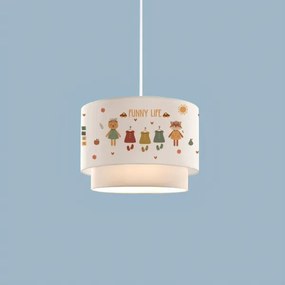 Lampadario per bambini CANDY 1xE27/40W/230V bianco/multicolore
