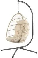 Dondolo pieghevole struttura antracite con cuscino