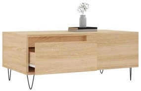 Tavolino salotto rovere sonoma 90x50x36,5 cm legno multistrato