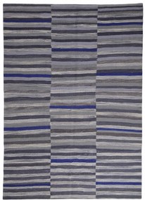 Kilim Tappeto 270x190 Nero (Iran) Tessuto A Mano