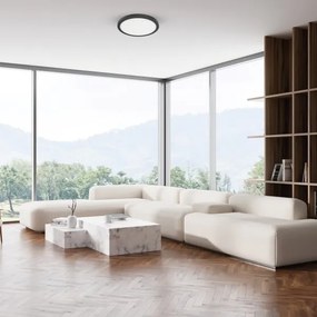 Plafoniera EVORA LED/18W/230V 3000/4000/6000K Ø 22,5 cm nero