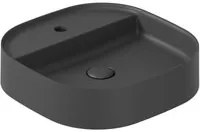 Lavabo da appoggio con angoli stondati serie Smart-B di Ceramica Galassia - Nero matt 45cm