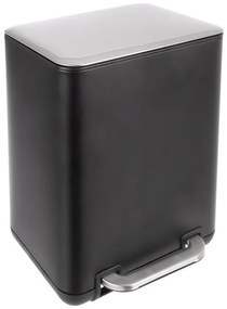 Cestino per la spazzatura nero in acciaio inox con pedale 6 l Black – Orion