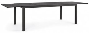 Tavolo HILDE per esterno in alluminio Antracite Allungabile 200-300x100x h75 cm