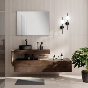 Mobile da bagno sotto lavabo Step noce L 100.3 x H 30 x P 46 cm 1 cassetto, lavabo non incluso
