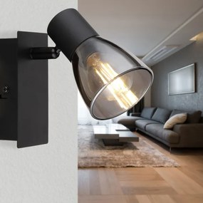 Globo 54307-1 - Faretto da parete CLAUDE 1xE14/40W/230V nero
