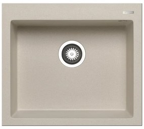 Lavello integrato 1 vasca PYRAMIS Voyager granito L 50 x L 57 cm beige