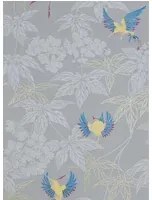 Osborne & Little Carta da parati Grove Garden - Grey/ Yellow/ Cameo Blue