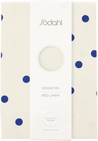 Set copripiumino e federa blu/color crema in raso di cotone per letto singolo 140x200 cm Solaris – Södahl