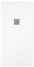 Piatto Doccia 80x100 Effetto Pietra "Tenerife" Bianco