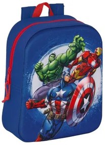 Zaino Scuola The Avengers 3D Blu Marino 22 x 27 x 10 cm