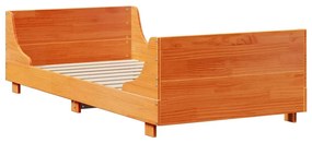 Letto libreria senza materasso marrone cera 90x200 cm legno