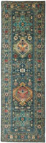 Samarkand Tappeto orientale 250 x 80 Verde (Pakistan) Annodato A Mano