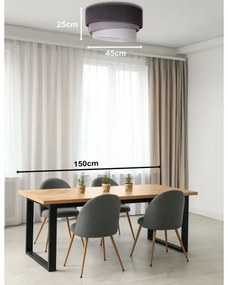 Duolla - Plafoniera TRIO 1xE27/15W/230V diametro 45 cm antracite/grigio/bianco