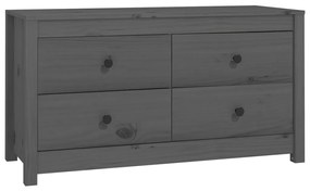 Armadietto grigio 100x40x54 cm in legno massello di pino