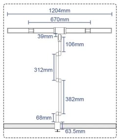 LED Dimmerabile flessibile lampada da tavolo LED/36W/230V 3000-6500K CRI 92 nero
