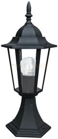 Lume milano nero 1 luce attacco e27 ip44 17x40,3cm alluminio e vetro