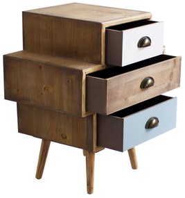 ADELINE - mobiletto 3 cassetti in mdf multicolor