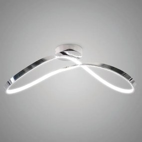 Plafoniera LED Infinity argento IP20 bianco naturale