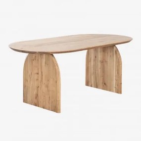 Tavolo da Pranzo Ovale in Legno di Acacia (200x100 cm) Bedum Legno - Sklum