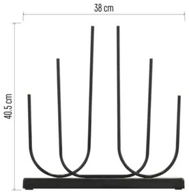 Portacandele natalizio a LED 6xLED/2xAA nero