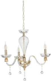 Lampadario in vetro roxanne 3 luci oro lp.roxanne-3