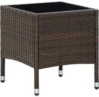 Tavolo da Giardino Marrone 40x40x45 cm in Polyrattan cod mxl 34193