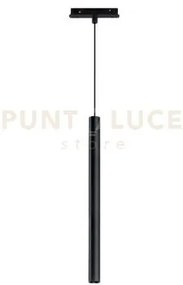 Sospensione tubo/grande per binario magnetico nero led 3000k 468lm 6w