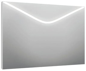 Specchio con illuminazione integrata bagno rettangolare L 100 x H 70 x P 2.5 cm