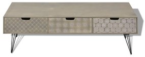 Mobile porta tv con 3 cassetti 120x40x36 cm grigio