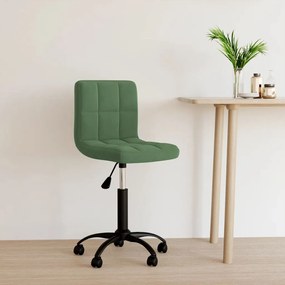 Sedia Da Ufficio Girevole Verde Scuro İn Velluto /