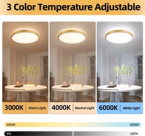 Brilagi - Lampada LED dimmerabile GLASS POOL DOUBLE LED/80W/230V 60 cm dorata + telecomando