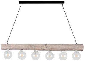 Spot-Light 69870604 - Lampadario a sospensione con filo TRABO 6xE27/60W/230V pino