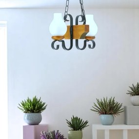 Brilagi - Lampadario a sospensione con catena QUEEN 2xE14/40W/230V faggio