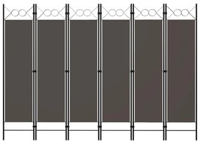 Paravento A 6 Pannelli Antracite 240x180 Cm /