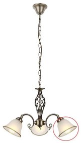 Globo - Vetro di ricambio per lampadario ODIN E27, bianco Ø 16 cm