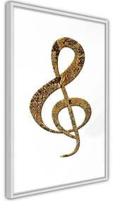 Poster Golden Treble Clef