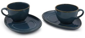 Tazze in ceramica blu scuro in set da 2 pezzi 0,21 l - Hermia