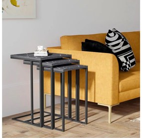 SET 3x Tavolino nero