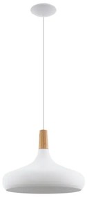 Eglo 901179-Lampada a sospensione con cavo SABINAR 1xE27/40W/230V Ø40cm bianca-