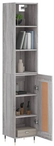 Credenza Grigio Sonoma 34,5x34x180 cm in Legno Multistrato