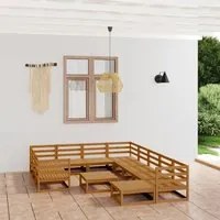 Set Divani da Giardino 12 pz in Legno Massello di Pino 3076042