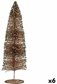 Albero di Natale Paillettes champagne 10 x 40 x 10 cm (6 Unità)