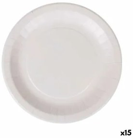 Set di piatti Algon Monouso Bianco Cartone 28 cm (15 Unità)