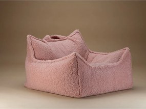 Pouf a sacco per bambini rosa con rivestimento in bouclé Chair – Wigiwama